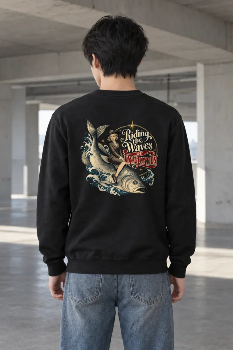 "Riding the Waves" Heavy Blend Unisex Crewneck Sweatshirt