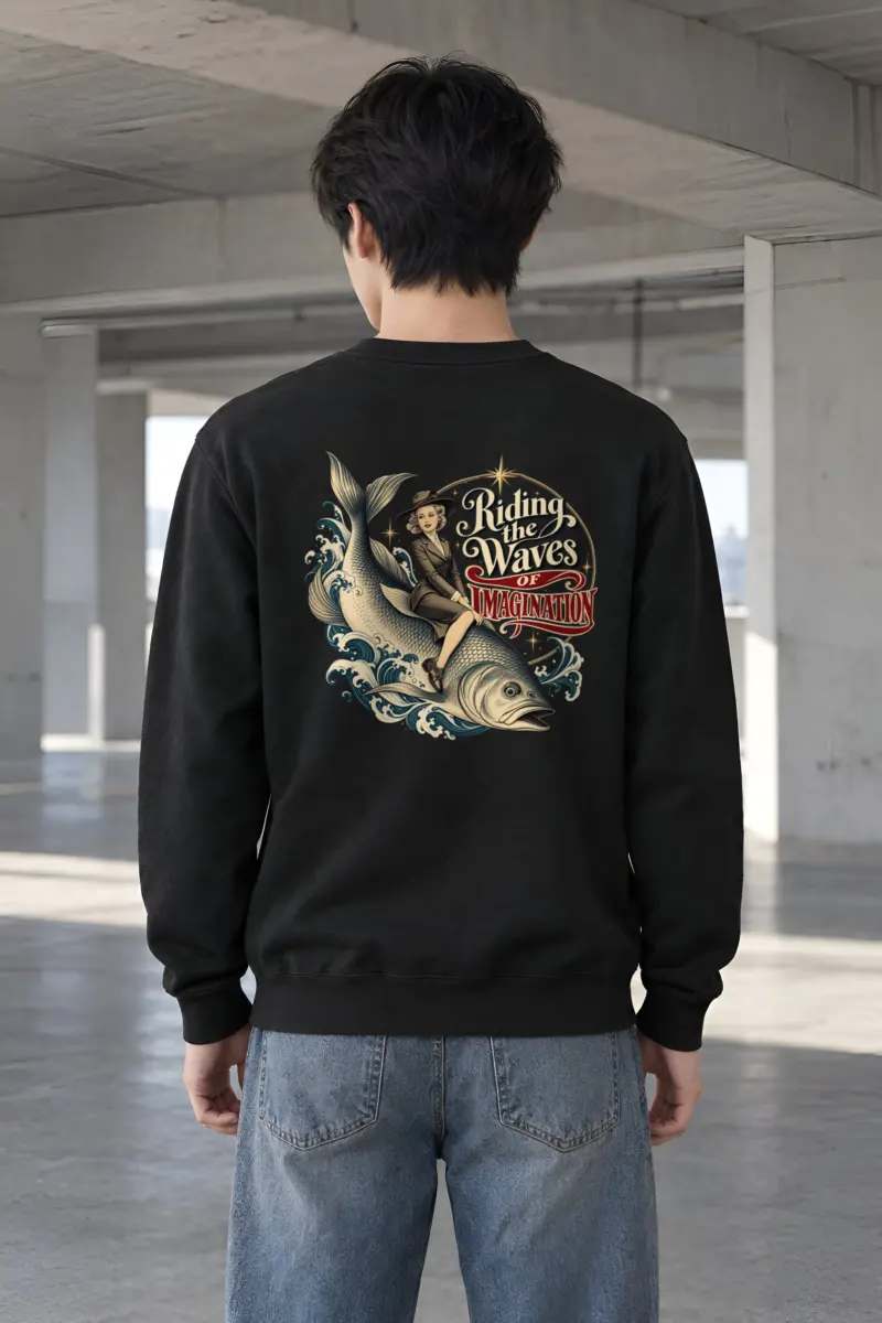"Riding the Waves" Heavy Blend Unisex Crewneck Sweatshirt