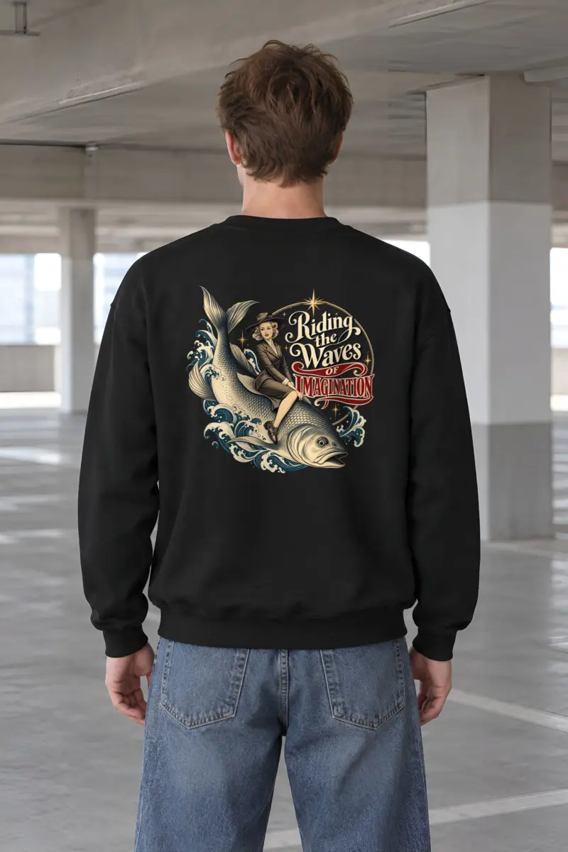 "Riding the Waves" Heavy Blend Unisex Crewneck Sweatshirt
