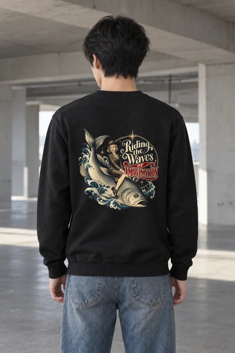 "Riding the Waves" Heavy Blend Unisex Crewneck Sweatshirt
