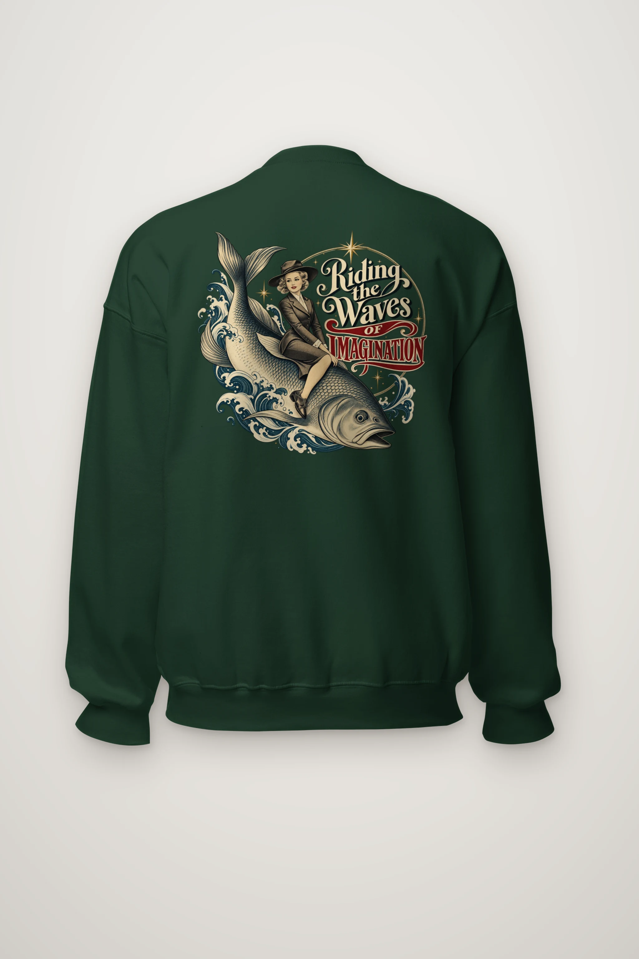 "Riding the Waves" Heavy Blend Unisex Crewneck Sweatshirt