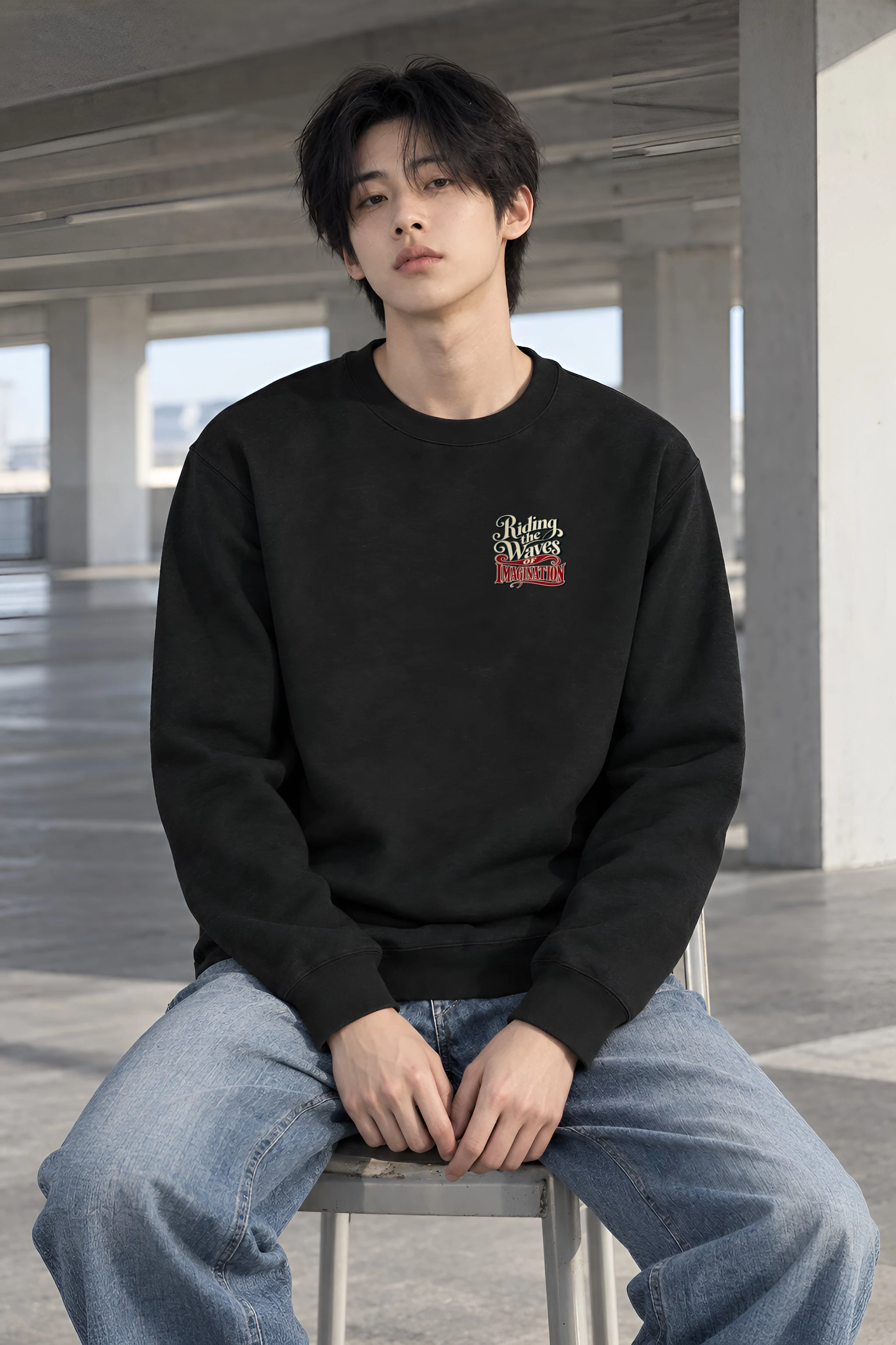 "Riding the Waves" Heavy Blend Unisex Crewneck Sweatshirt