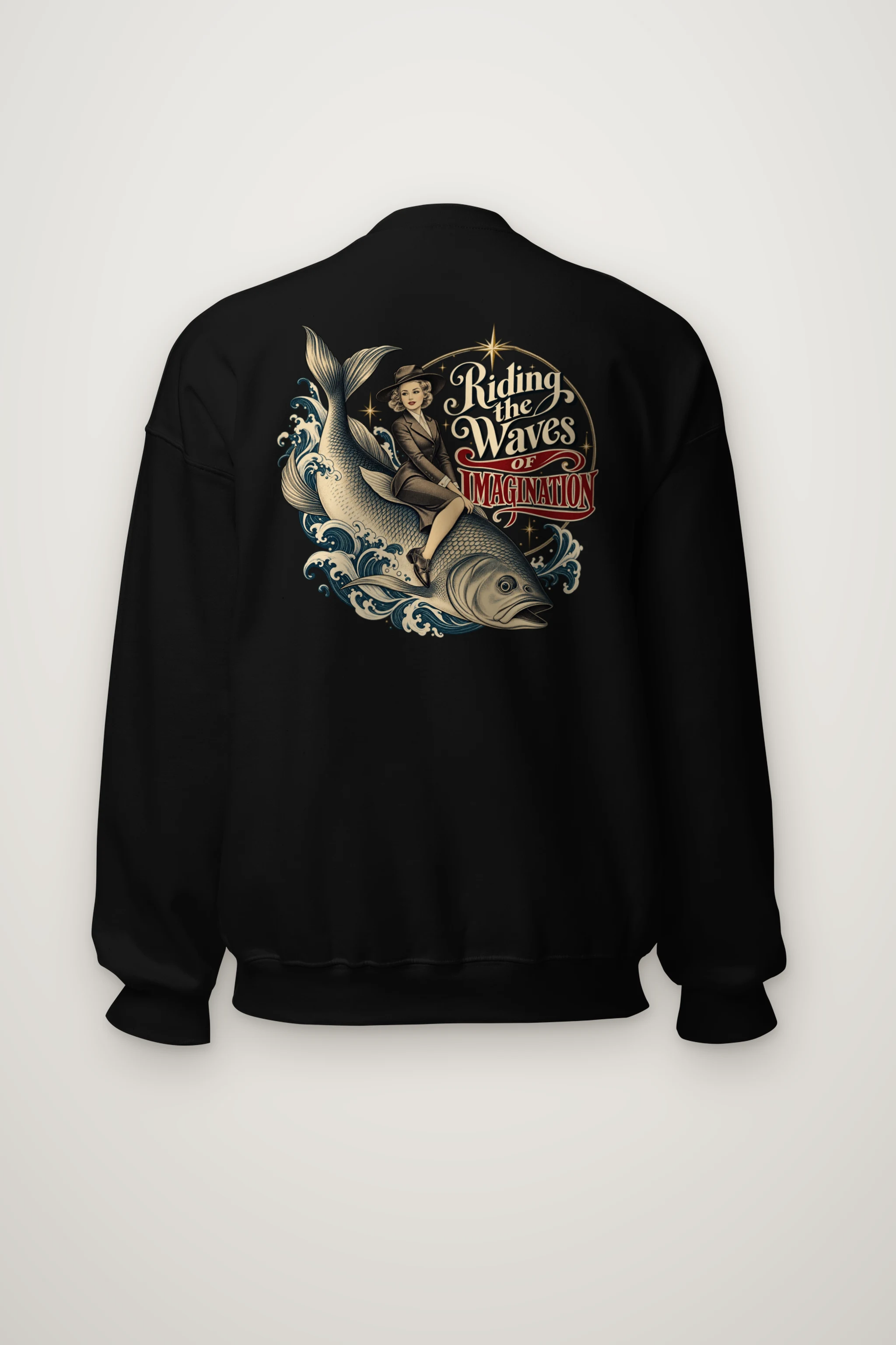 "Riding the Waves" Heavy Blend Unisex Crewneck Sweatshirt