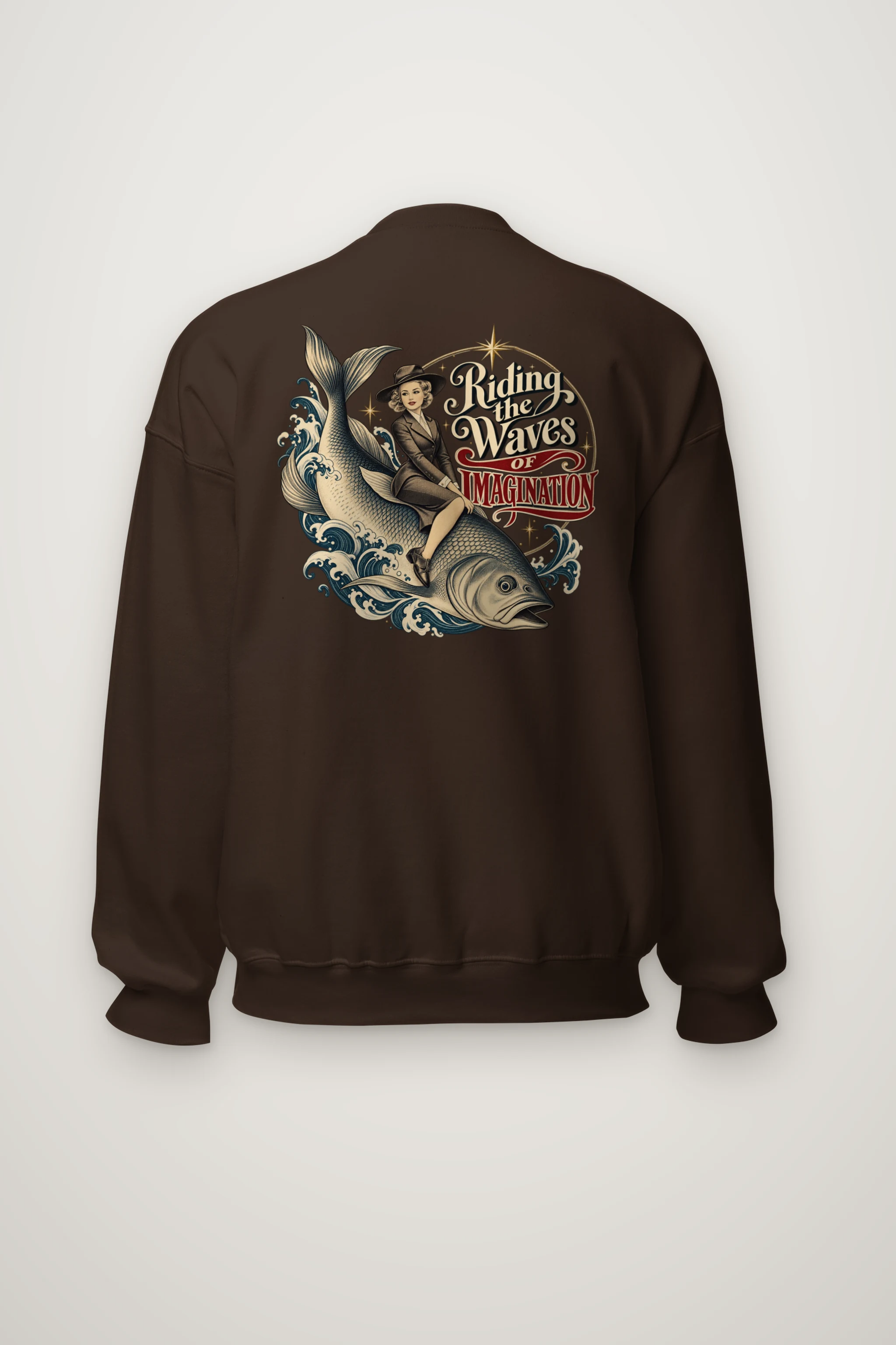 "Riding the Waves" Heavy Blend Unisex Crewneck Sweatshirt