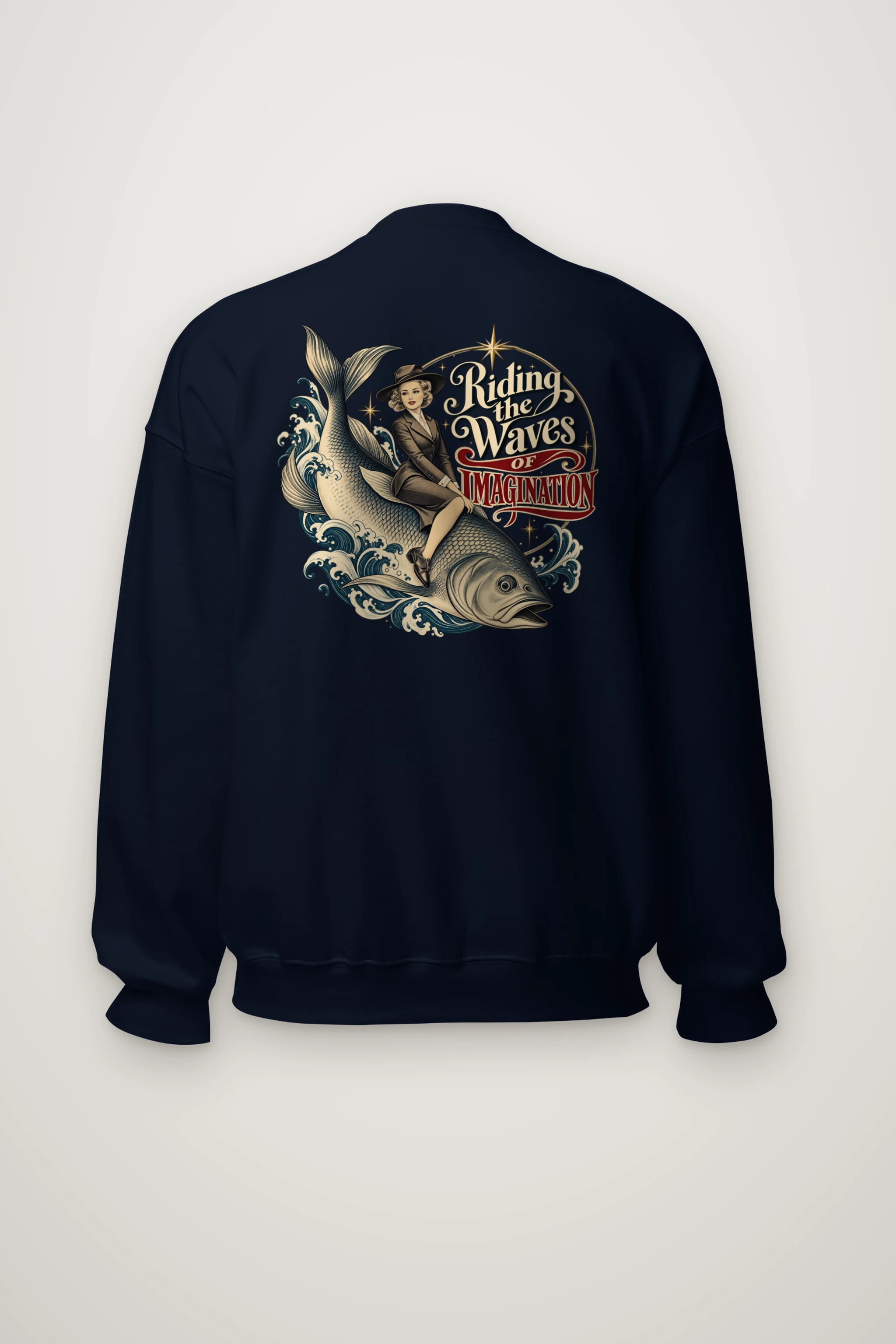 "Riding the Waves" Heavy Blend Unisex Crewneck Sweatshirt