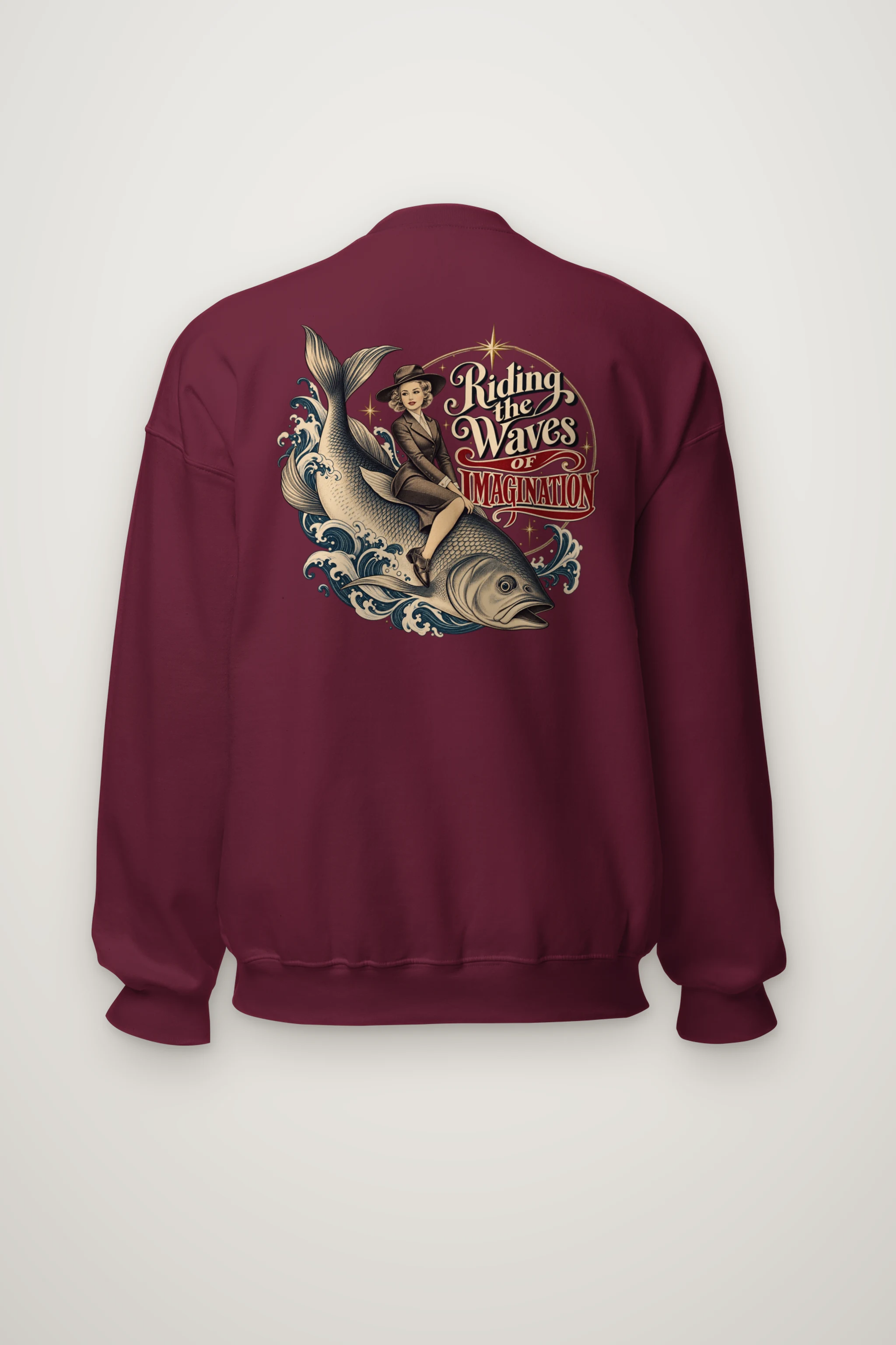 "Riding the Waves" Heavy Blend Unisex Crewneck Sweatshirt