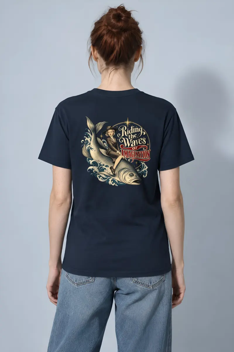 "Riding the Waves" Heavyweight Unisex Crewneck T-shirt