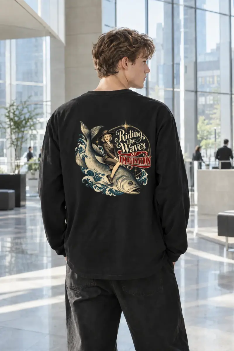 "Riding The Waves" Unisex Longsleeve T-shirt | Gildan 2400
