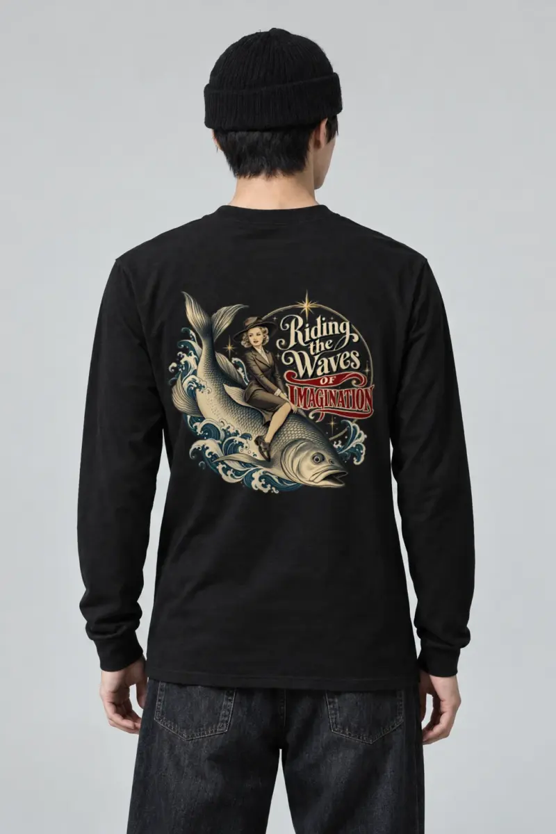 "Riding The Waves" Unisex Longsleeve T-shirt | Gildan 2400