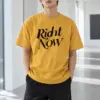 "Right Now" Heavyweight Unisex Crewneck T-shirt | Gildan 5000