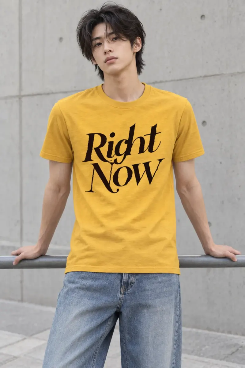 "Headphones and Skyline" Heavyweight Unisex Crewneck T-shirt