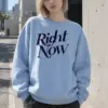 "Right Now Script" Heavy Blend Unisex Crewneck Sweatshirt | Gildan 18000