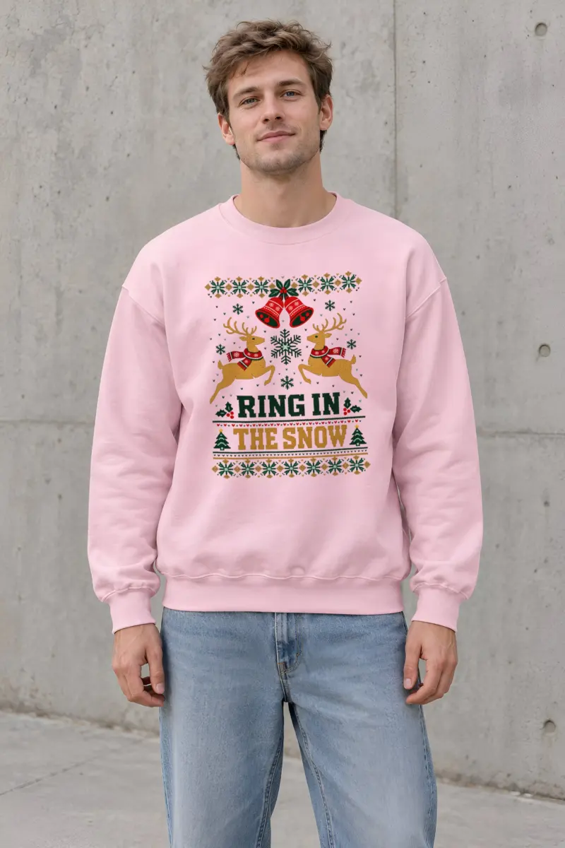 "Ring In The Snow" Heavy Blend Unisex Crewneck Sweatshirt
