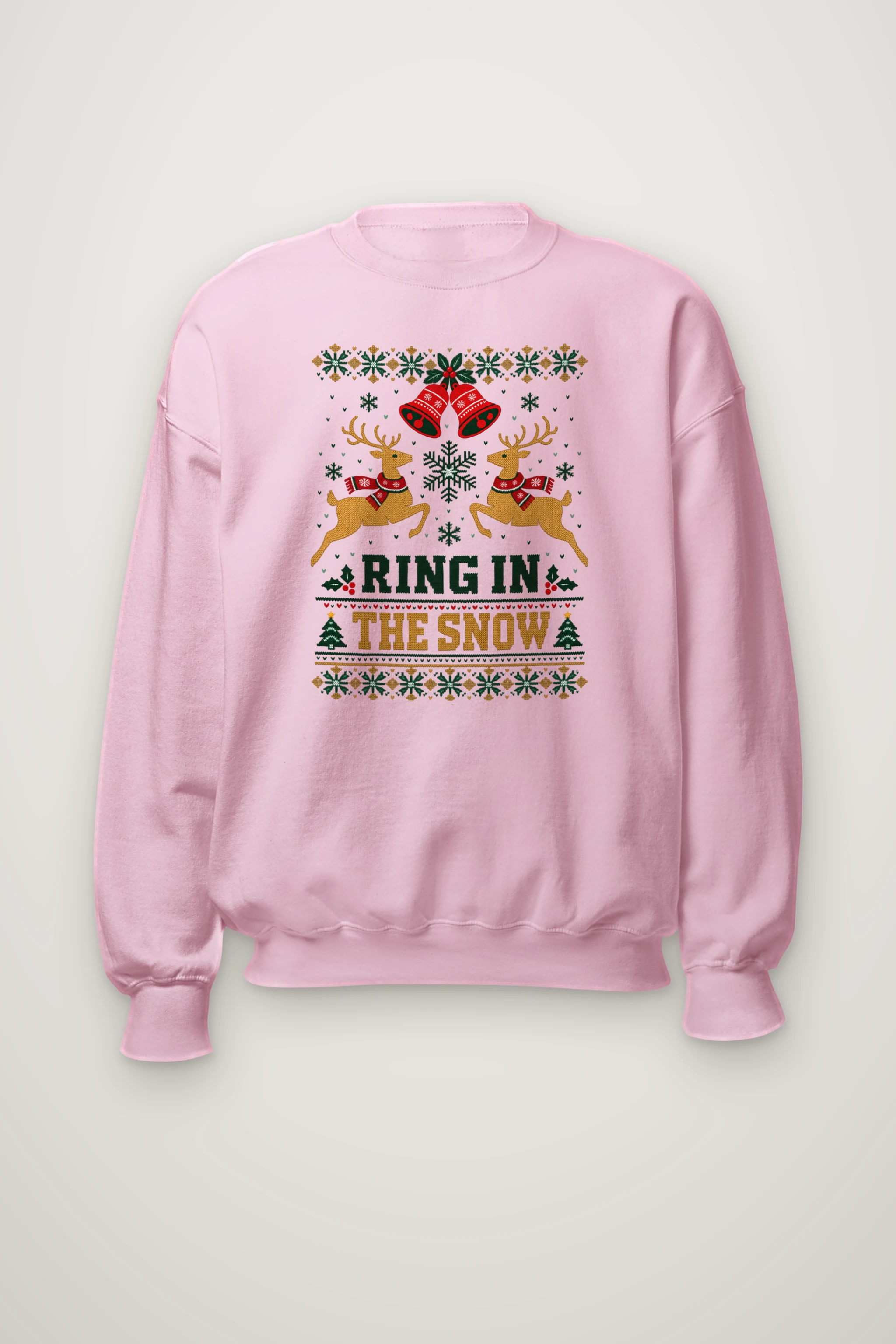 "Ring In The Snow" Heavy Blend Unisex Crewneck Sweatshirt