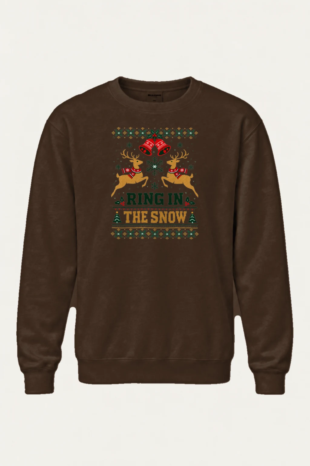 "Ring In The Snow" Heavy Blend Unisex Crewneck Sweatshirt | Gildan 18000