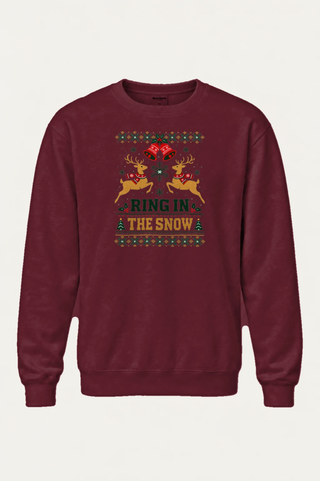 "Ring In The Snow" Heavy Blend Unisex Crewneck Sweatshirt | Gildan 18000