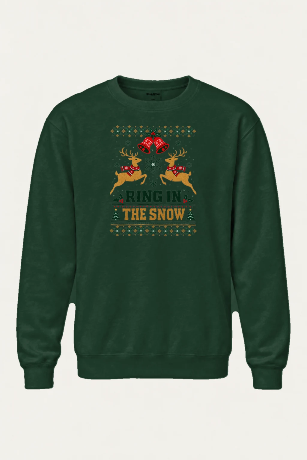 "Ring In The Snow" Heavy Blend Unisex Crewneck Sweatshirt | Gildan 18000