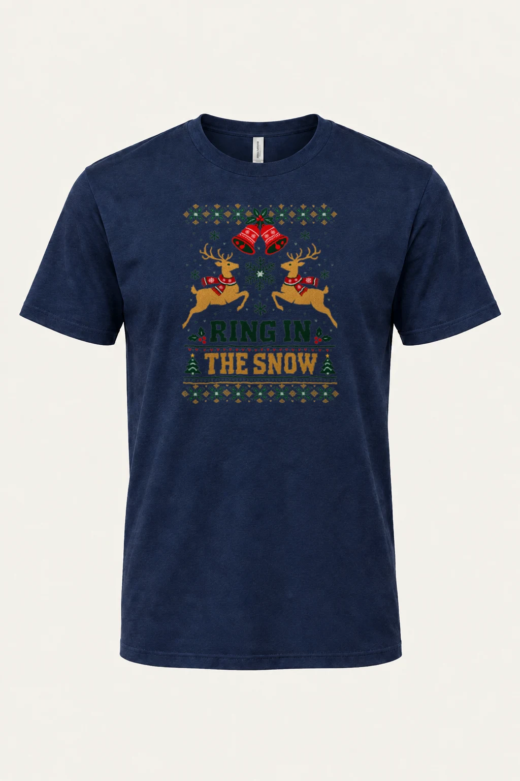 "Ring In The Snow" Heavyweight Unisex Crewneck T-shirt | Gildan 5000