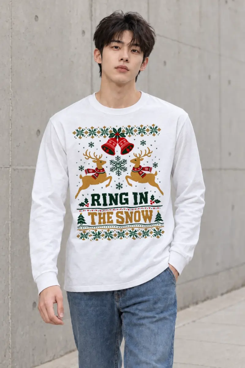 "Ring In The Snow" Unisex Longsleeve T-shirt | Gildan 2400