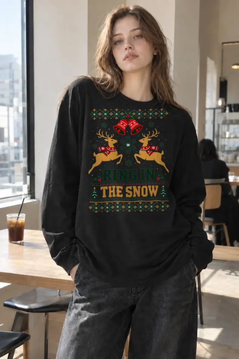 "Ring In The Snow" Unisex Longsleeve T-shirt | Gildan 2400
