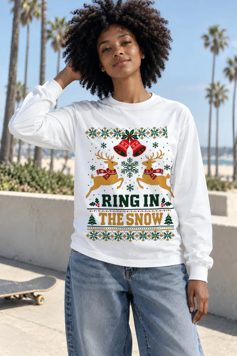"Ring In The Snow" Unisex Longsleeve T-shirt