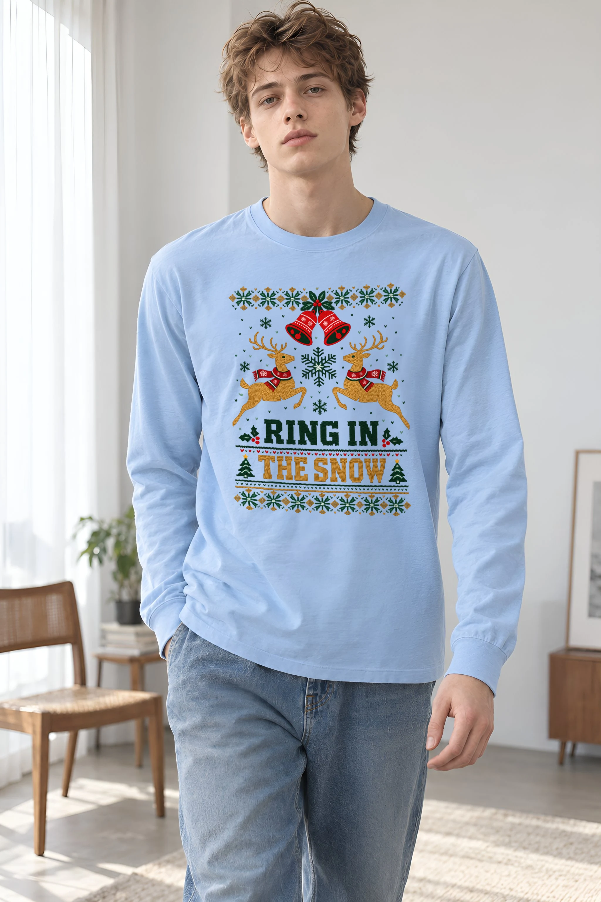 "Ring In The Snow" Unisex Longsleeve T-shirt