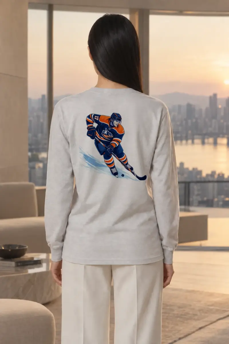 "Rink Runner 17" Unisex Longsleeve T-shirt | Gildan 2400