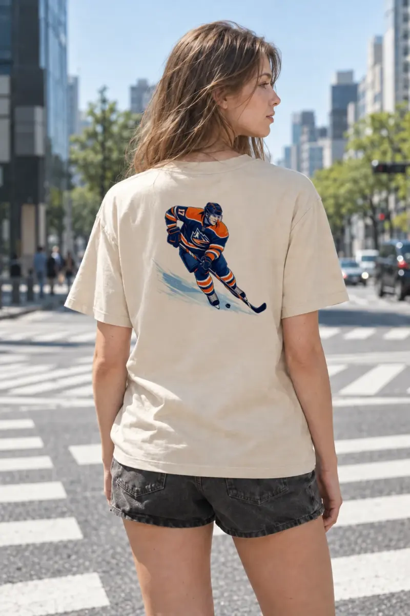 "Rink Rush 17" Heavyweight Unisex Crewneck T-shirt | Gildan 5000