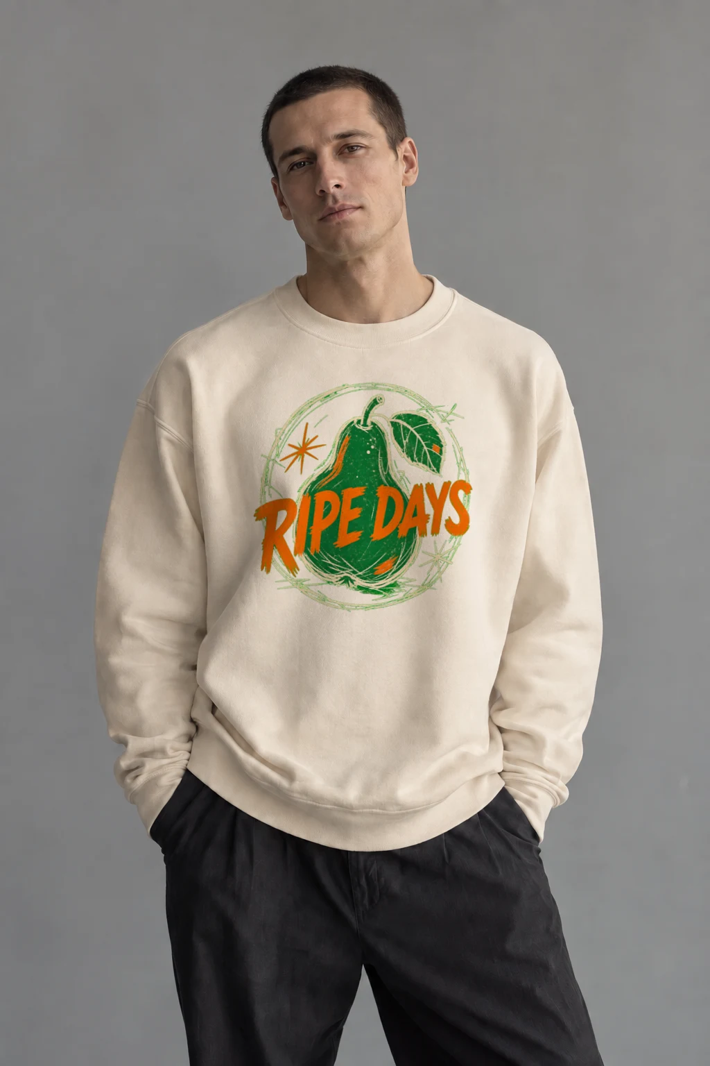 "Ripe Days" Unisex Sponge Fleece Crewneck Sweatshirt | Bella + Canvas 3901