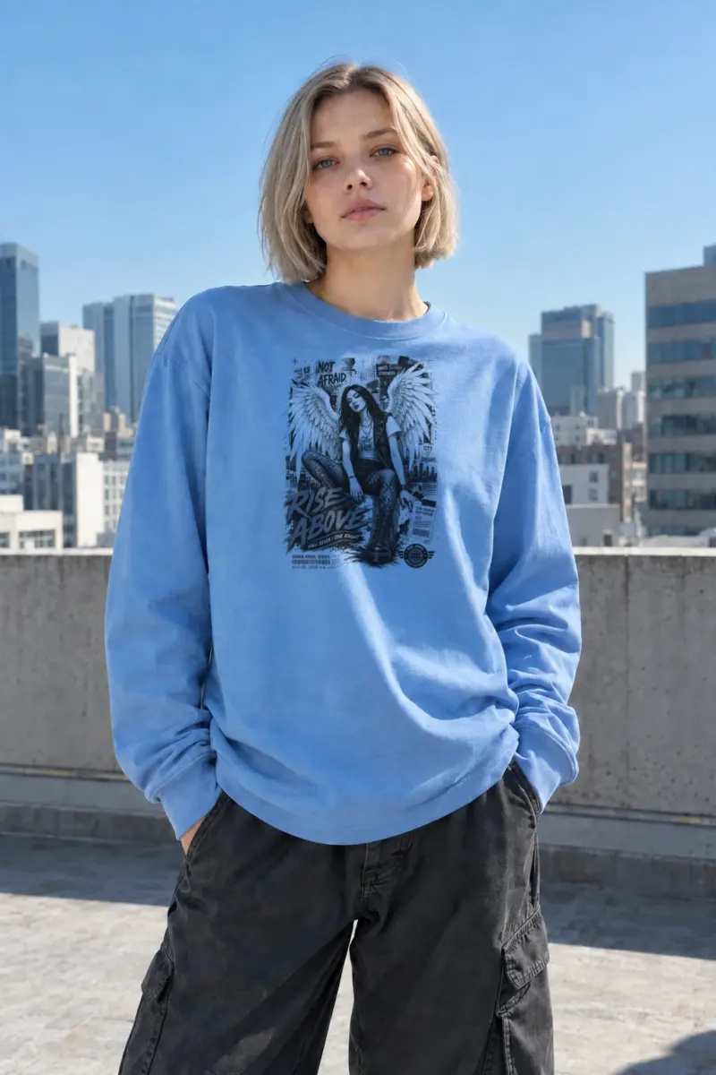 "Rise Above Angel" Unisex Longsleeve T-shirt | Gildan 2400
