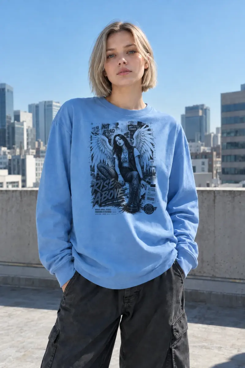 "Rise Above Angel" Unisex Longsleeve T-shirt | Gildan 2400