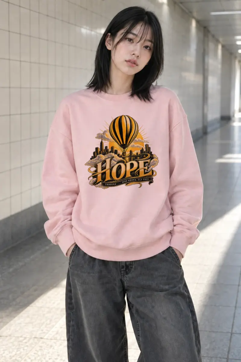 "Rise Above, Fly Free" Heavy Blend Unisex Crewneck Sweatshirt | Gildan 18000