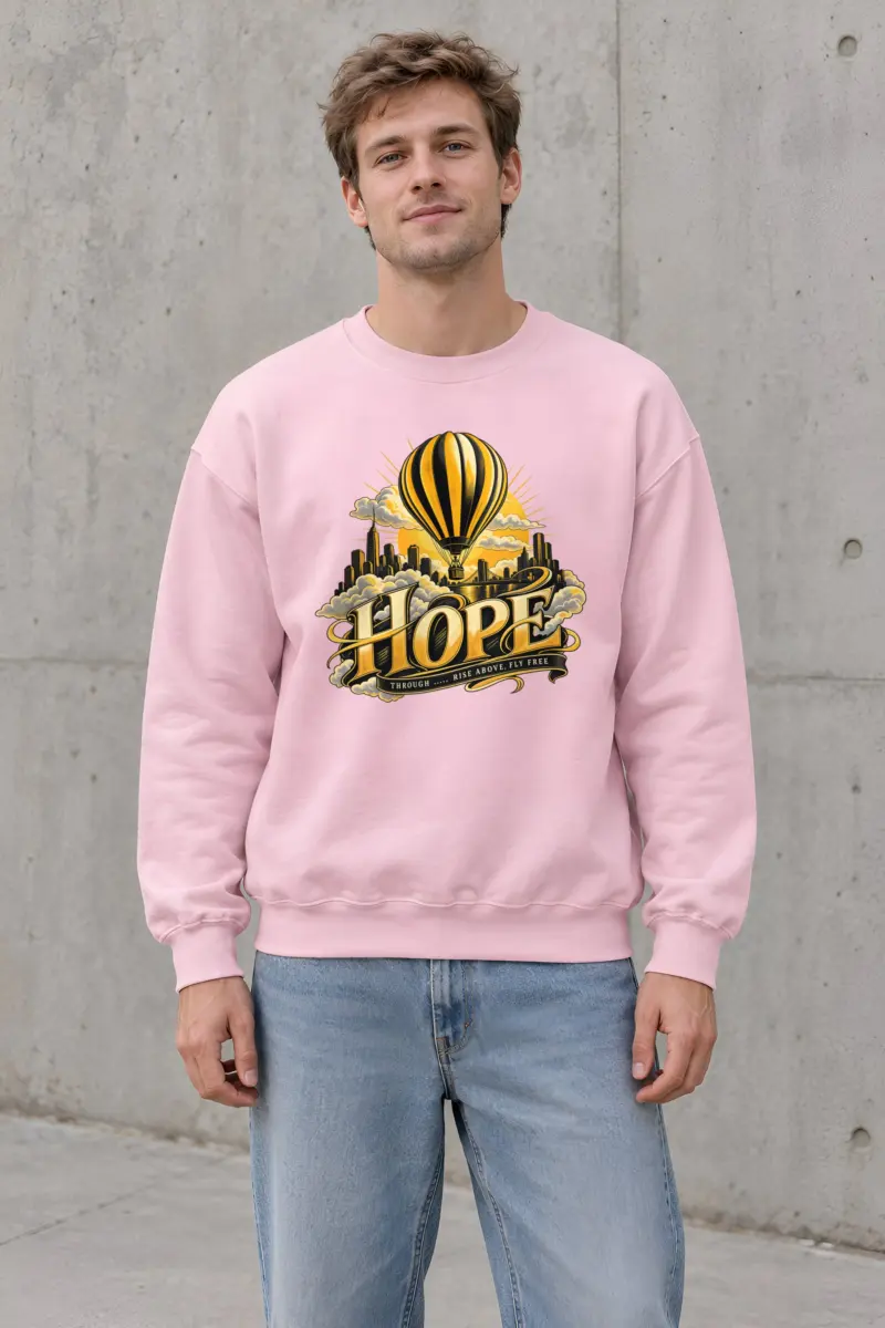 "Rise Above, Fly Free" Heavy Blend Unisex Crewneck Sweatshirt