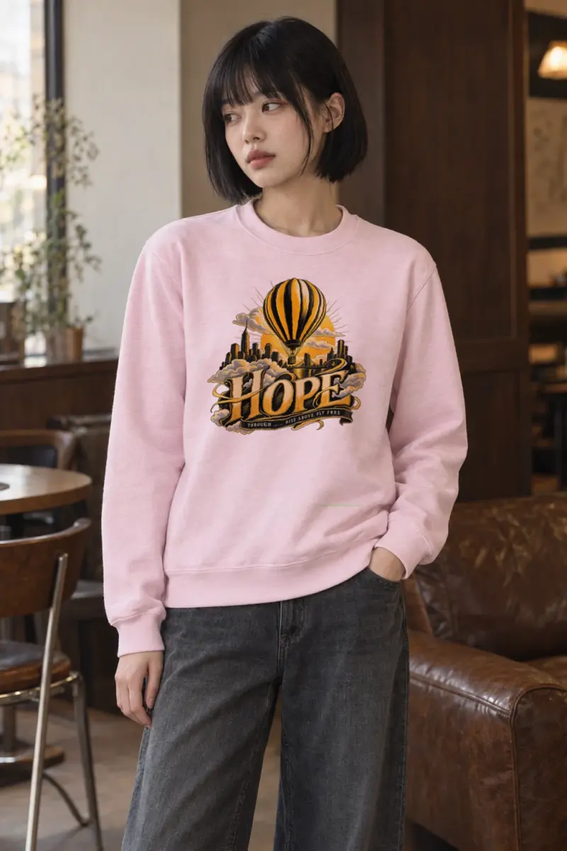 "Rise Above, Fly Free" Heavy Blend Unisex Crewneck Sweatshirt