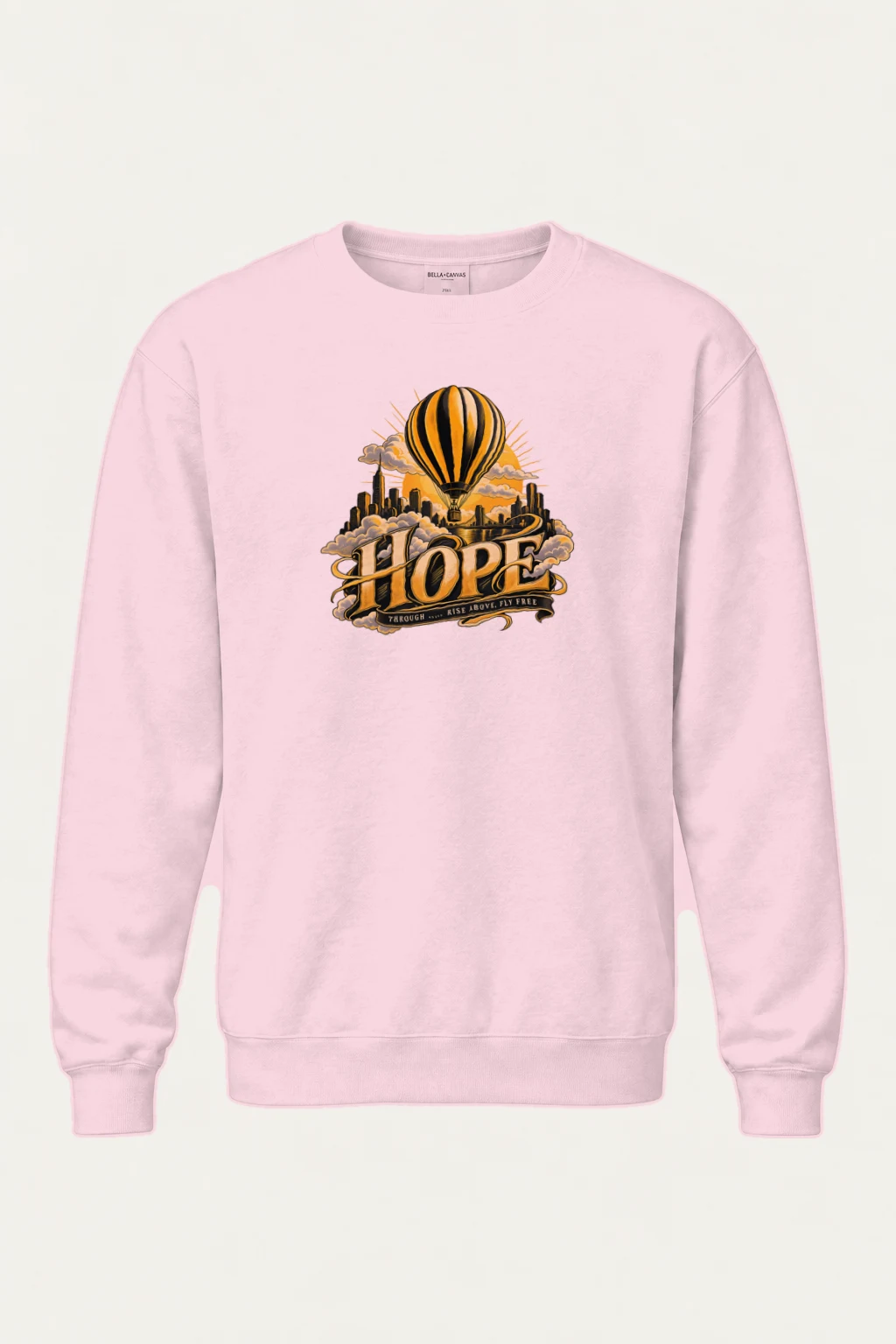 "Rise Above, Fly Free" Heavy Blend Unisex Crewneck Sweatshirt | Gildan 18000