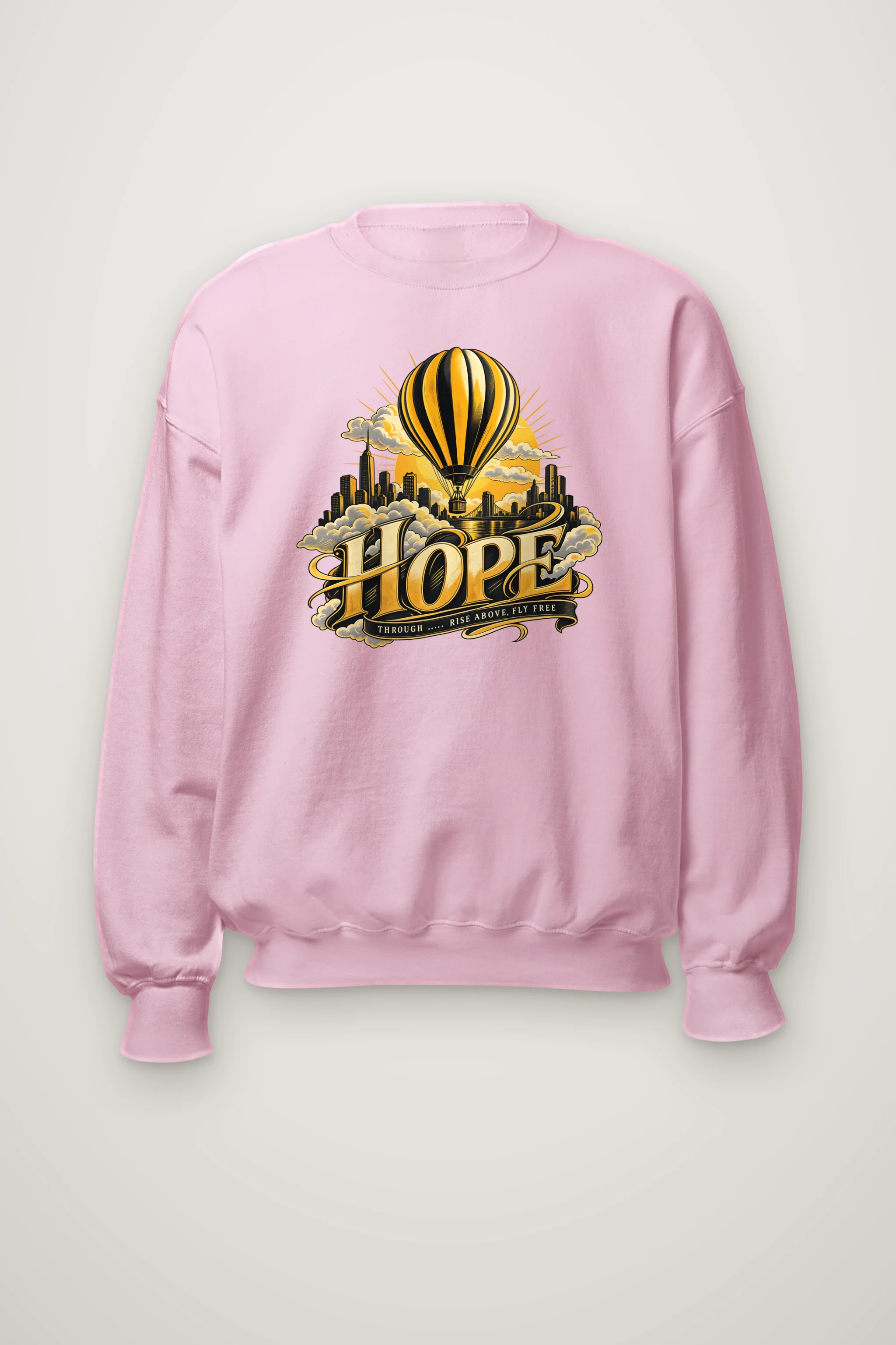 "Rise Above, Fly Free" Heavy Blend Unisex Crewneck Sweatshirt