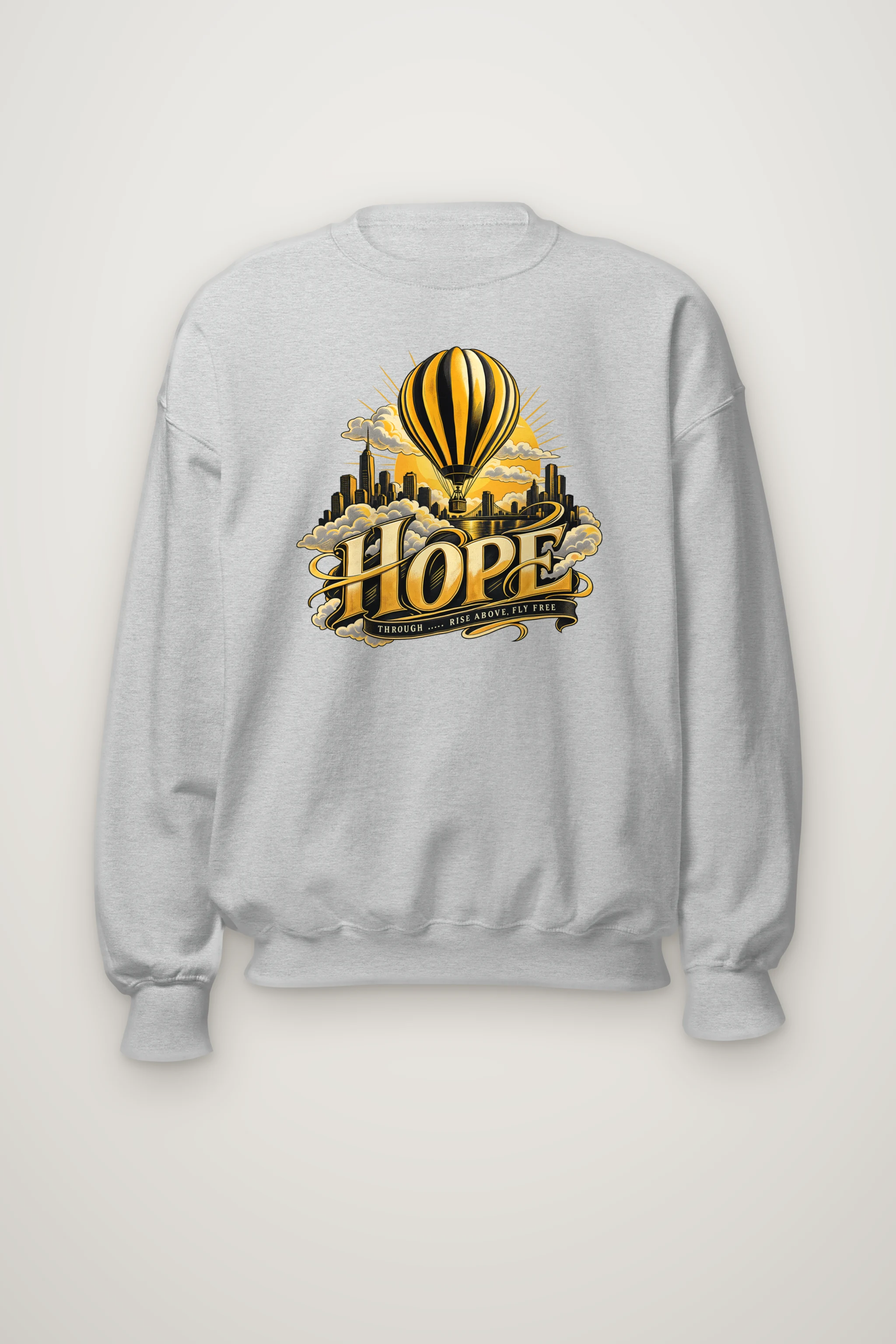 "Rise Above, Fly Free" Heavy Blend Unisex Crewneck Sweatshirt