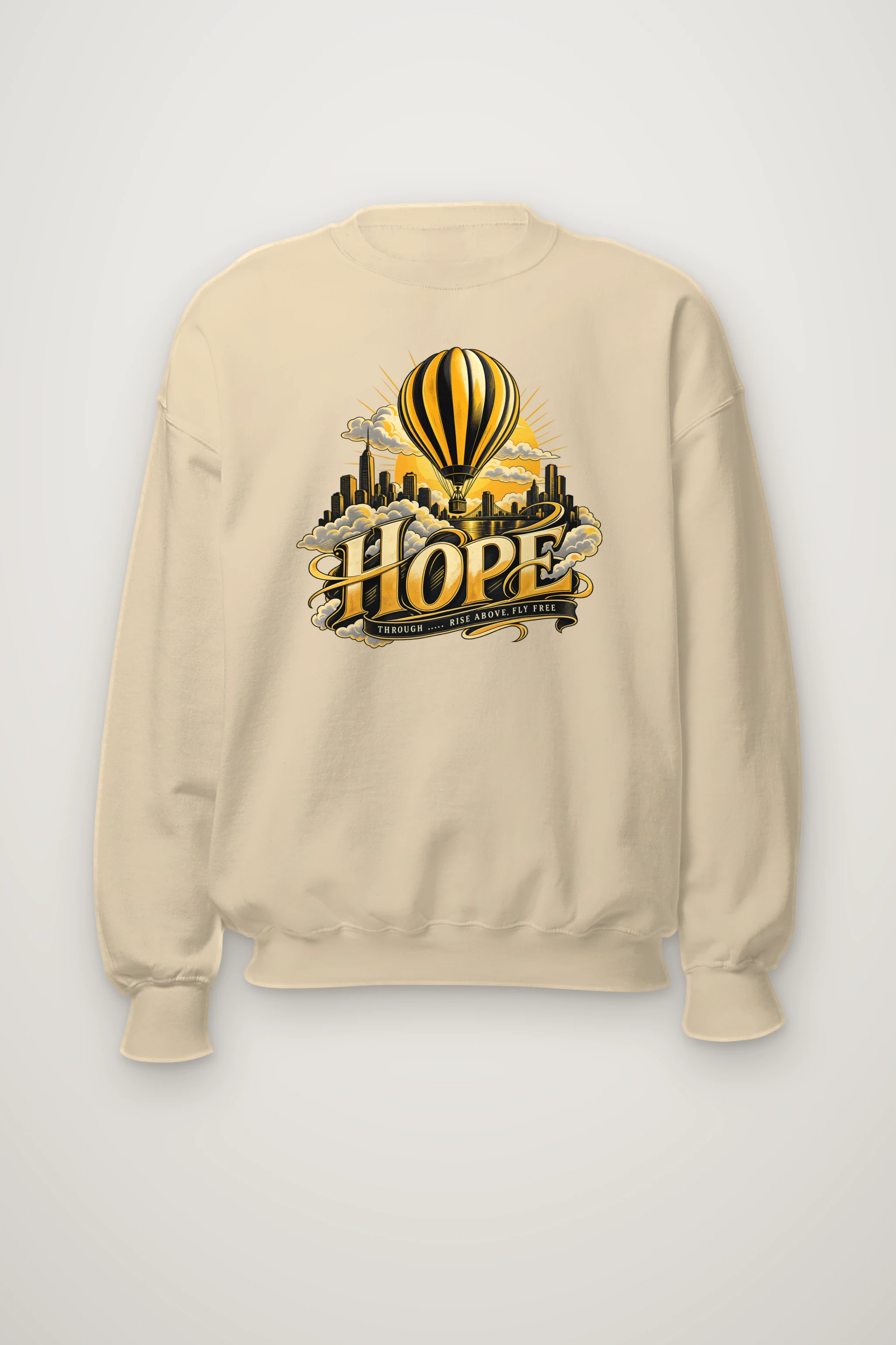 "Rise Above, Fly Free" Heavy Blend Unisex Crewneck Sweatshirt