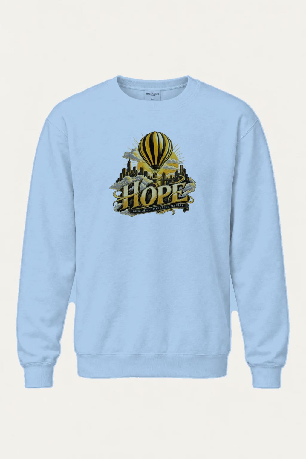 "Rise Above, Fly Free" Heavy Blend Unisex Crewneck Sweatshirt | Gildan 18000