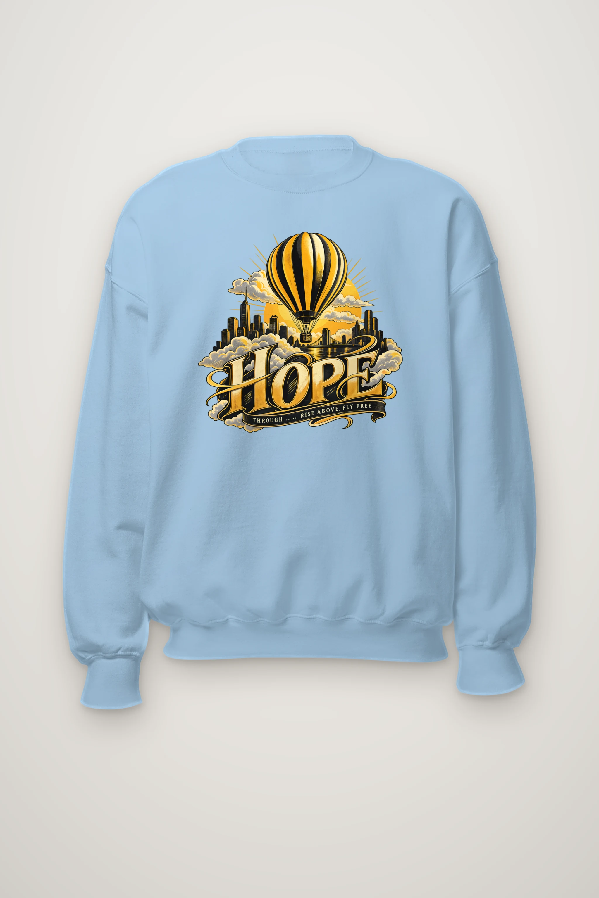 "Rise Above, Fly Free" Heavy Blend Unisex Crewneck Sweatshirt