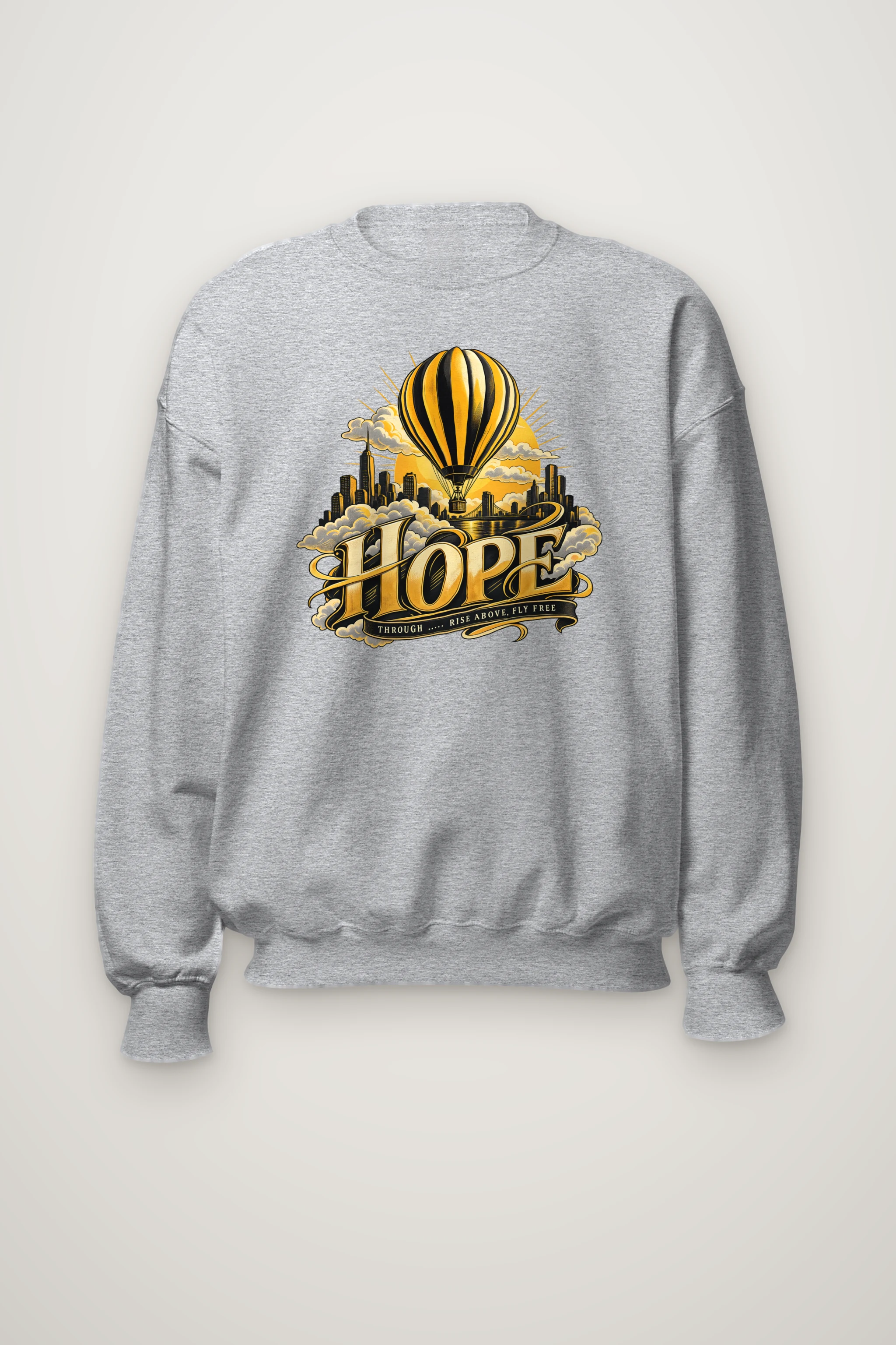 "Rise Above, Fly Free" Heavy Blend Unisex Crewneck Sweatshirt
