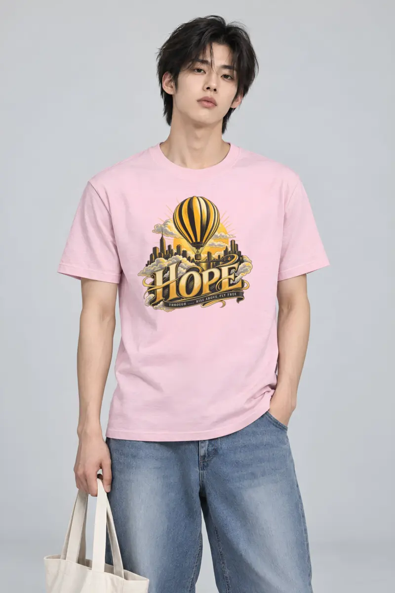 "Rise Above, Fly Free" Heavyweight Unisex Crewneck T-shirt