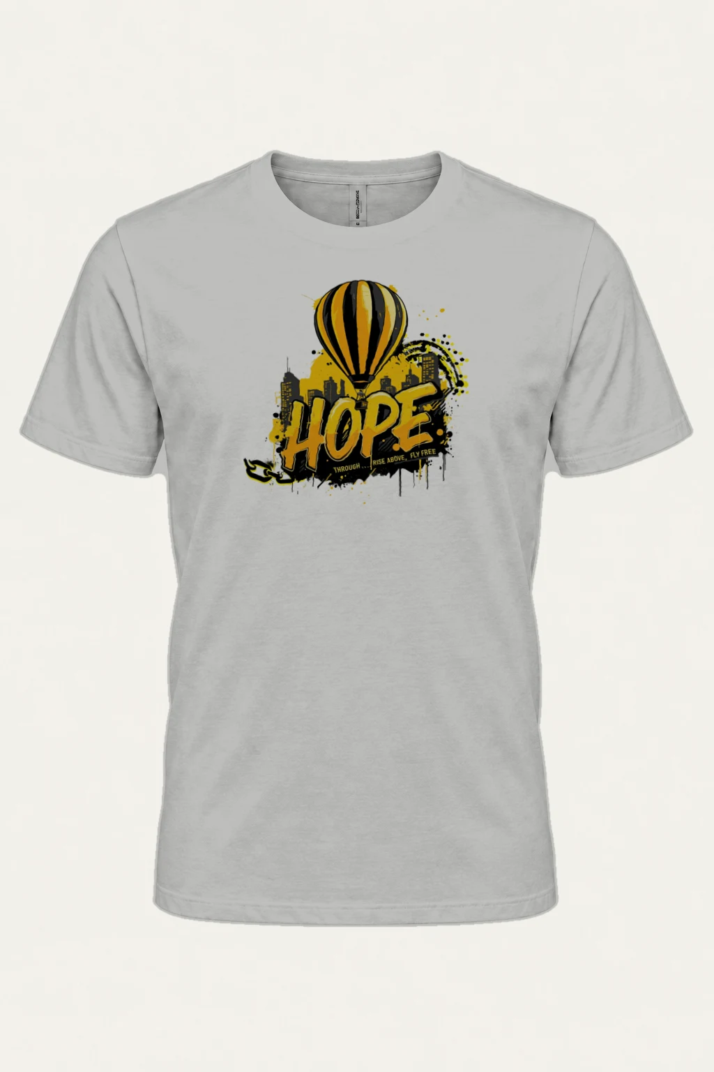 "Rise Above, Fly Free" Heavyweight Unisex Crewneck T-shirt | Gildan 5000