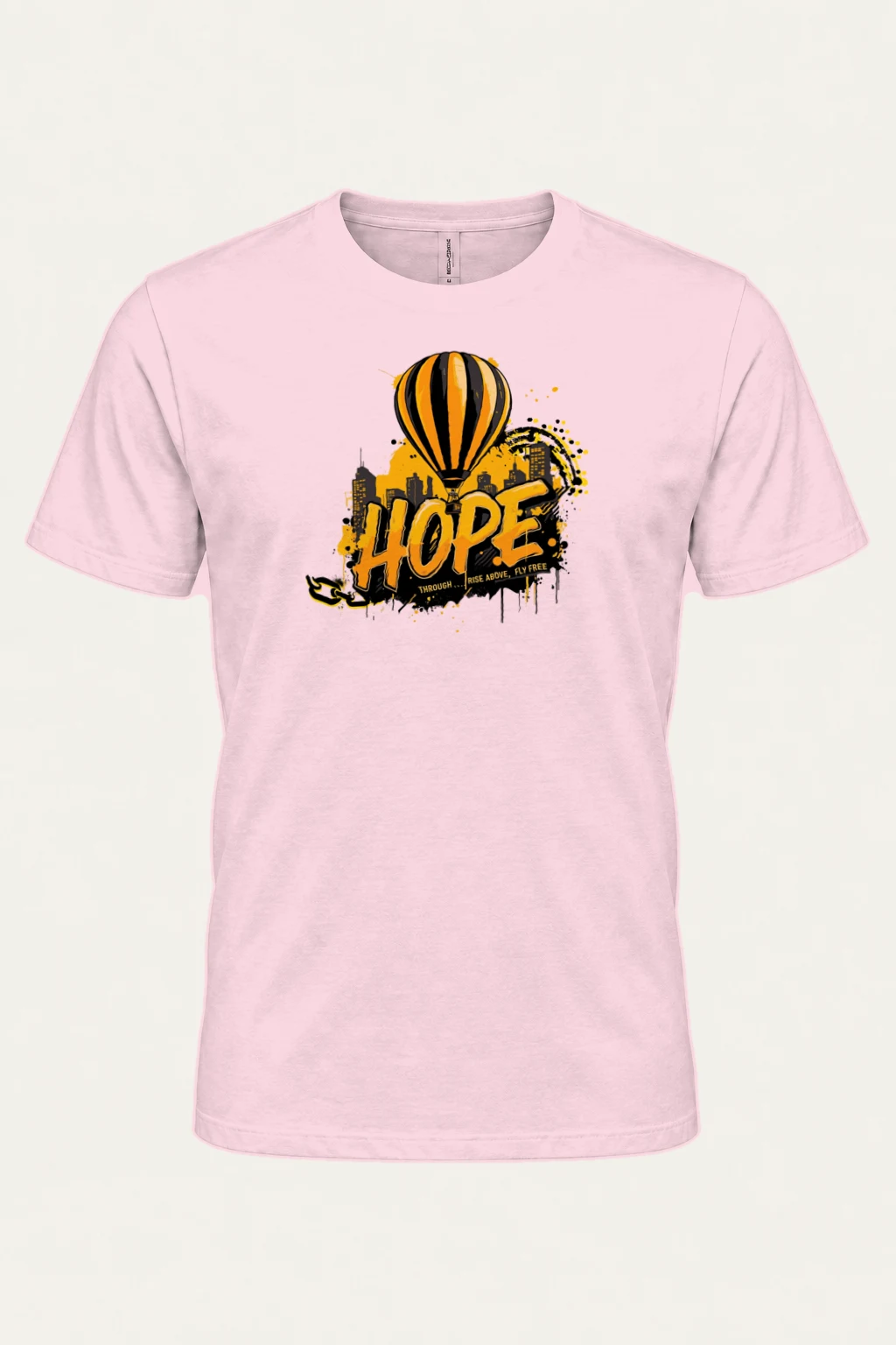 "Rise Above, Fly Free" Heavyweight Unisex Crewneck T-shirt | Gildan 5000