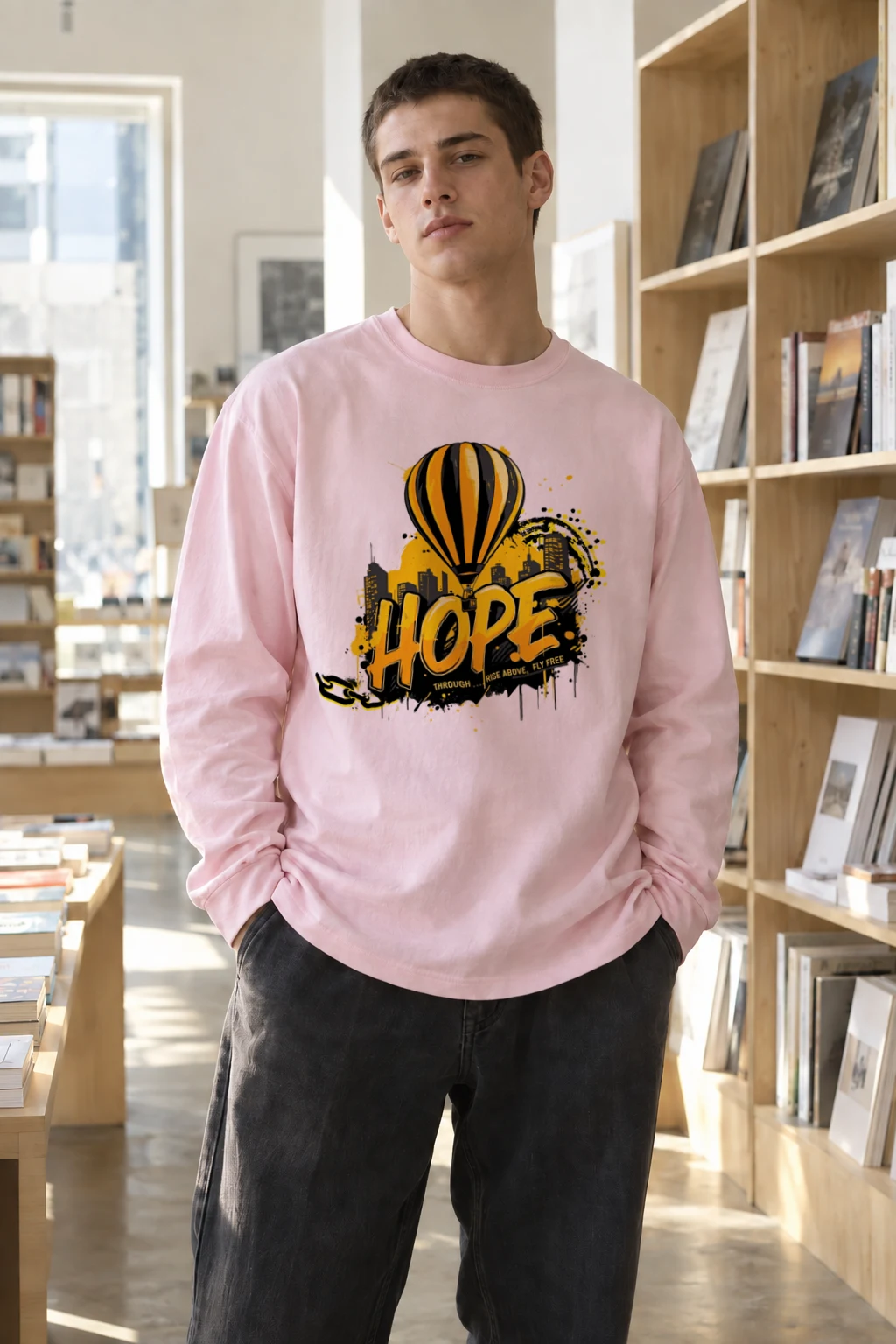 "Rise Above, Fly Free" Unisex Longsleeve T-shirt | Gildan 2400