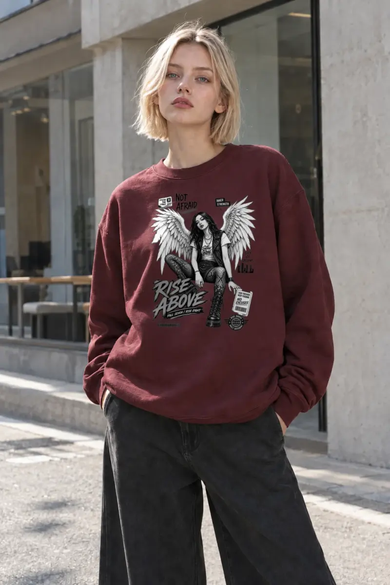 "Rise Above" Heavy Blend Unisex Crewneck Sweatshirt | Gildan 18000