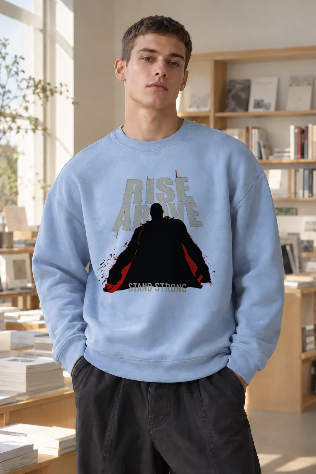 "Rise Above" Heavy Blend Unisex Crewneck Sweatshirt | Gildan 18000
