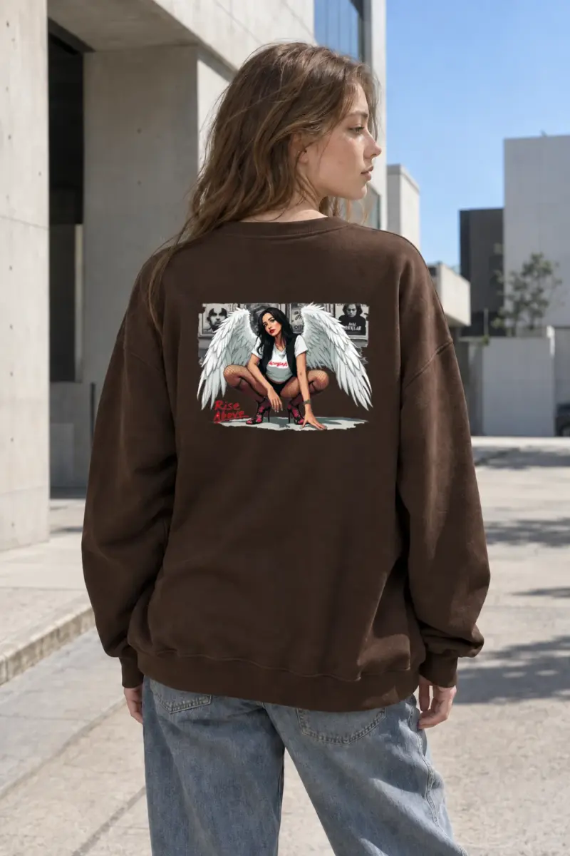 “Rise Above” Heavy Blend Unisex Crewneck Sweatshirt | Gildan 18000