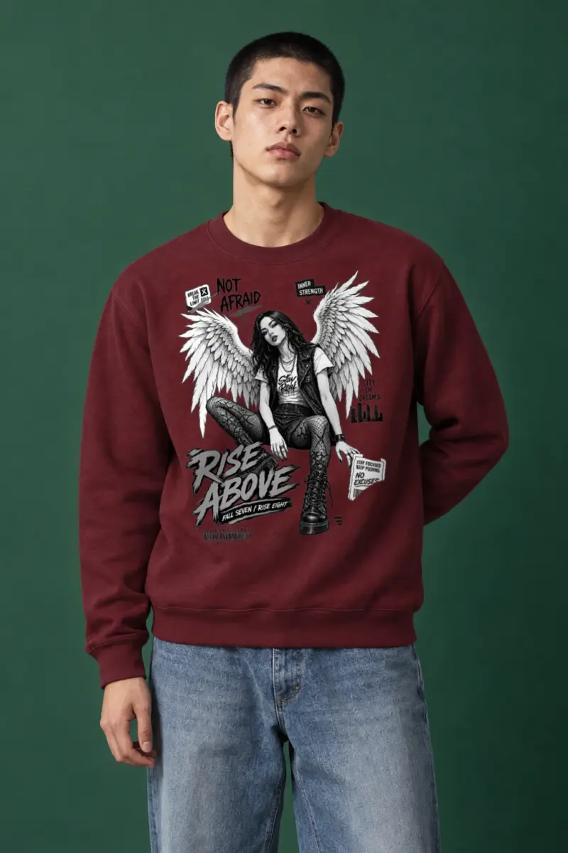 "Rise Above" Heavy Blend Unisex Crewneck Sweatshirt