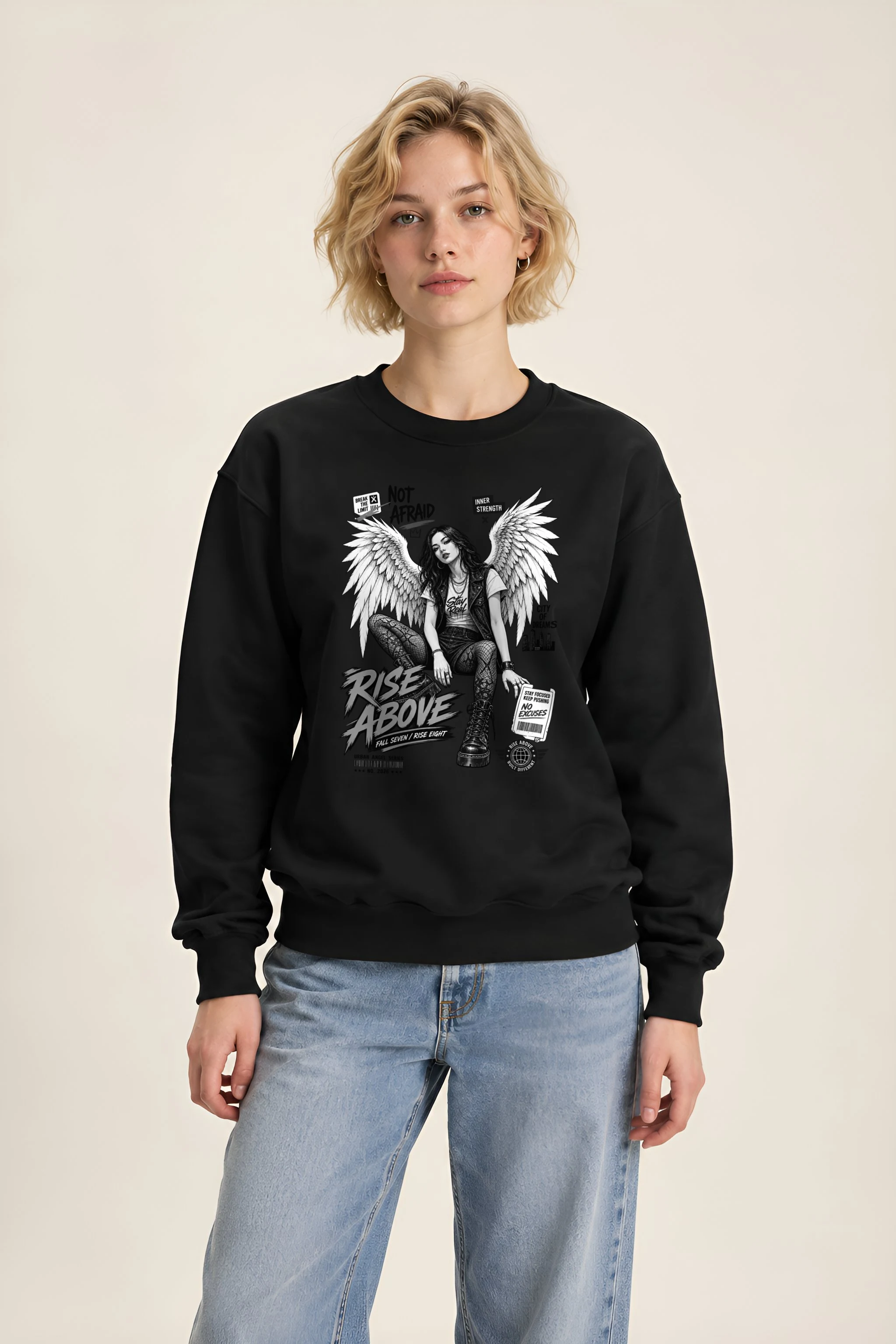 "Rise Above" 1 Crewneck Sweatshirt